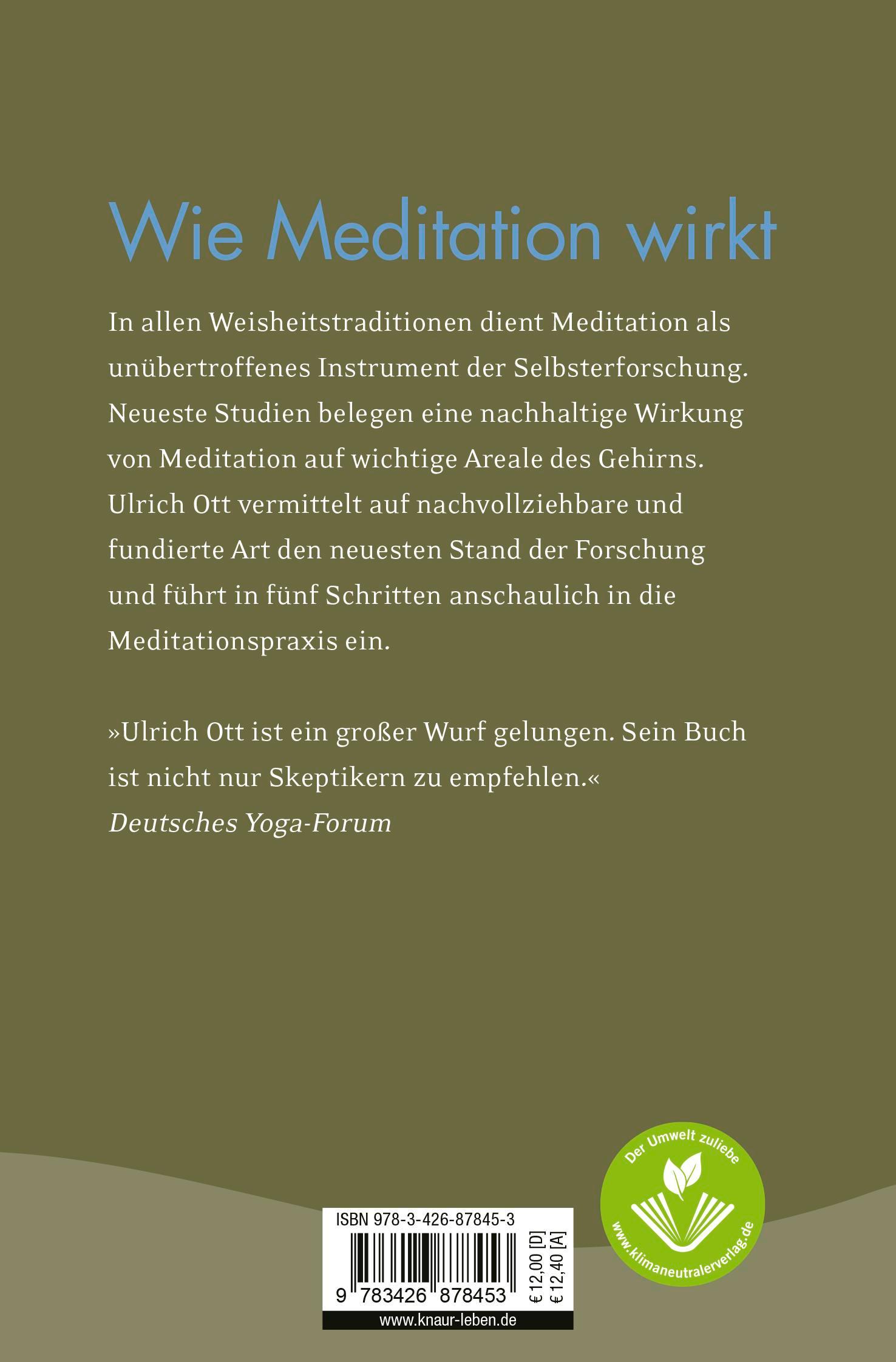Rückseitencover Meditation für Skeptiker