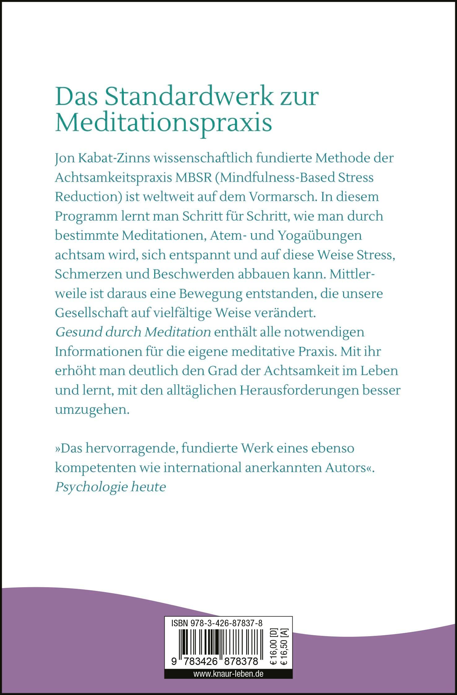 Rückseitencover Gesund durch Meditation