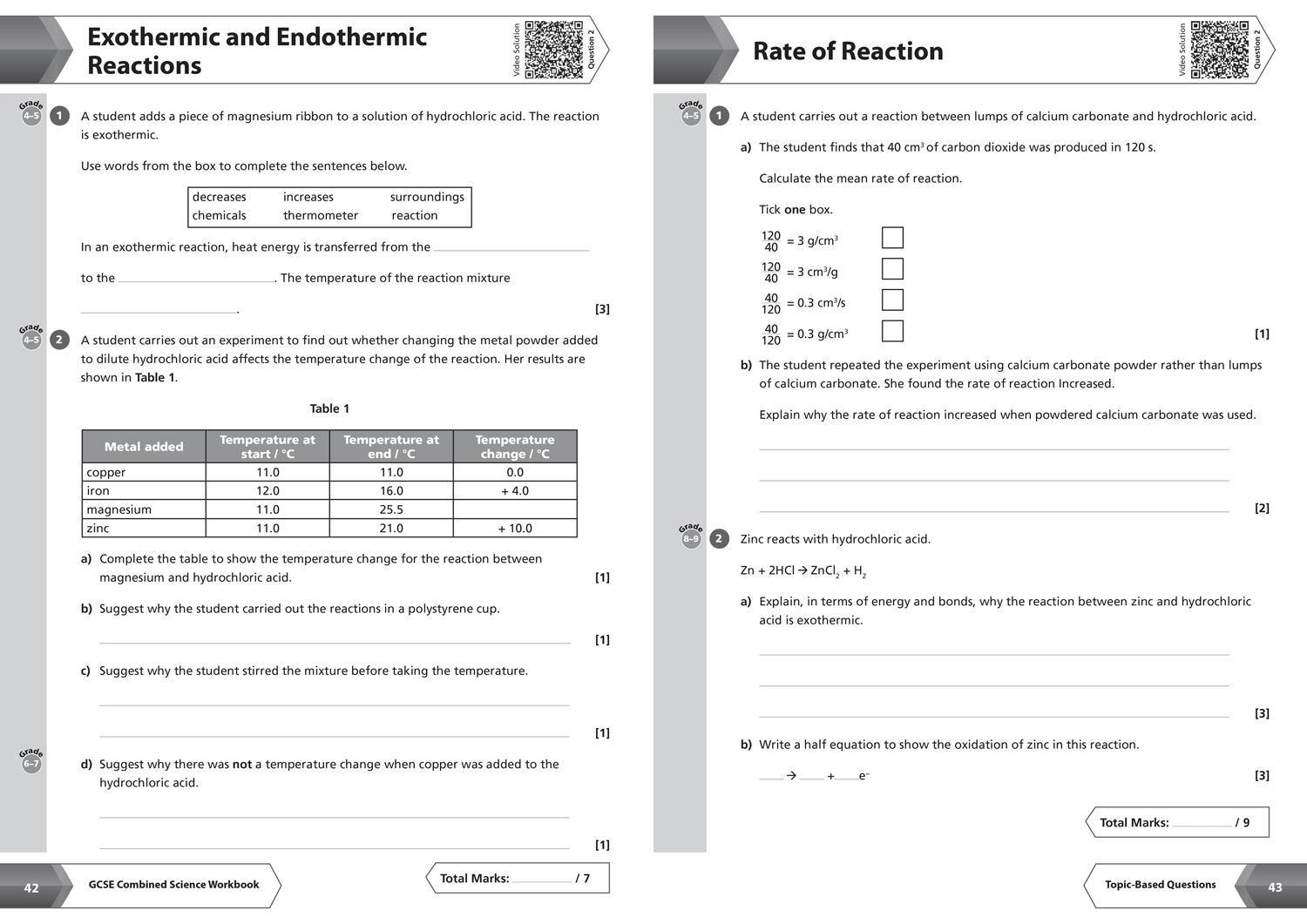 Beispielinhalt (Bild) Aqa GCSE 9-1 Combined Science Higher Workbook