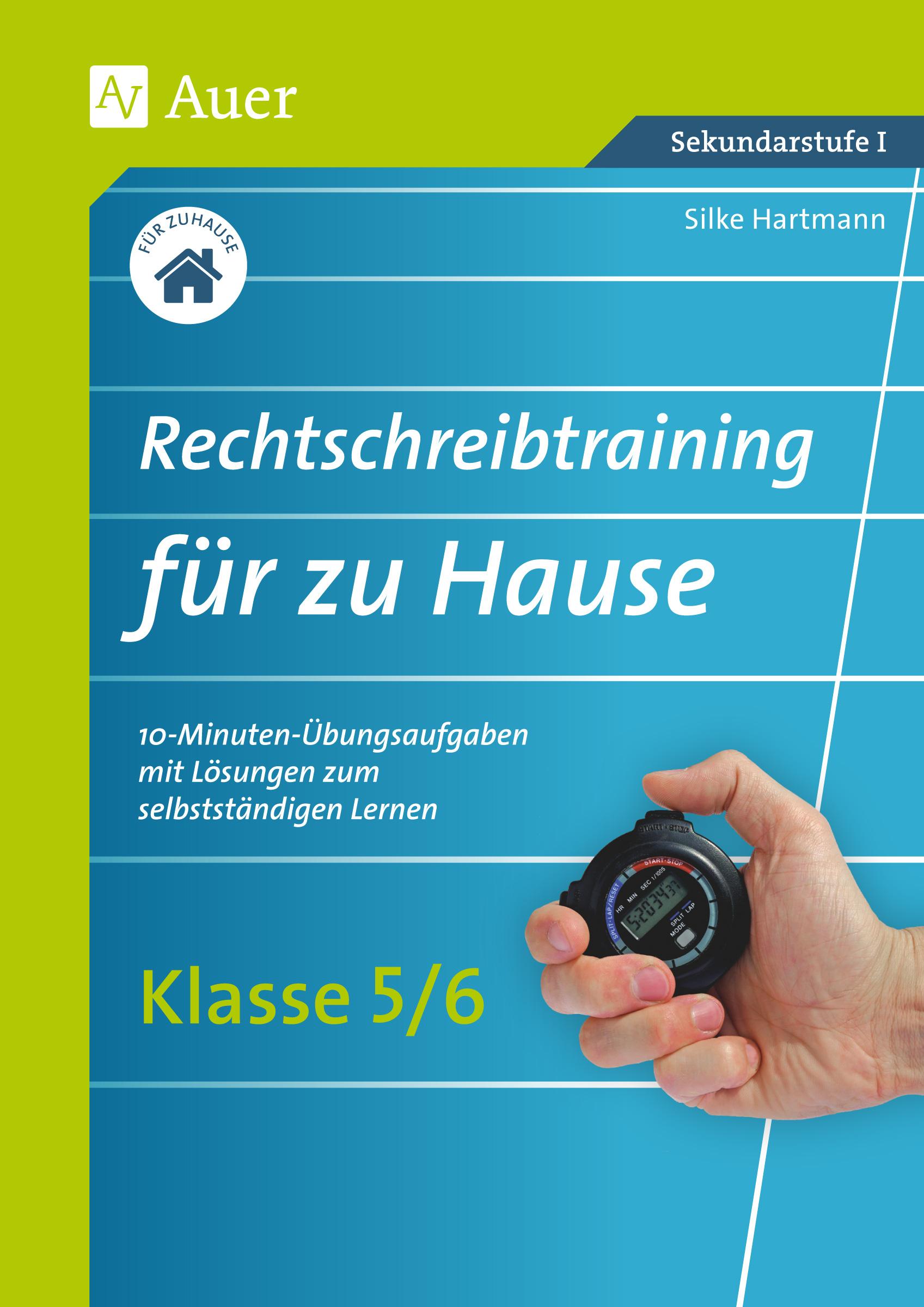 Vorderes Coverbild Rechtschreibtraining für zu Hause Klassen 5/6