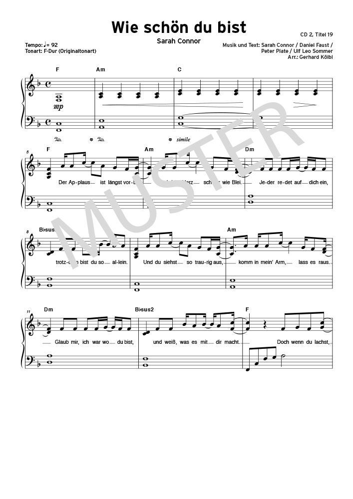 Beispielinhalt (Bild) Pop Piano Ballads 4 (mit 2 CDs)