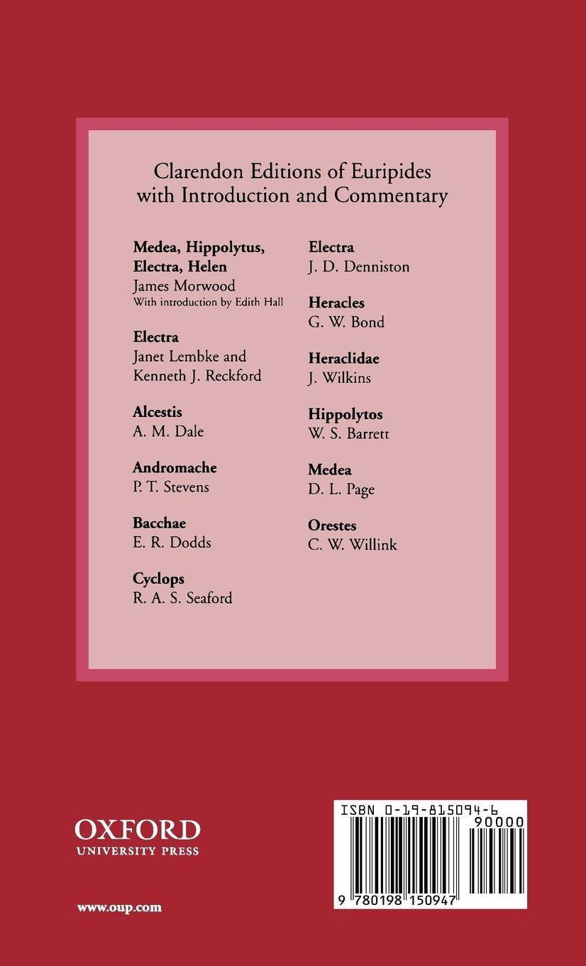 Rückseitencover Iphigenia Among the Taurians, Bacchae, Iphigenia at Aulis, Rhesus