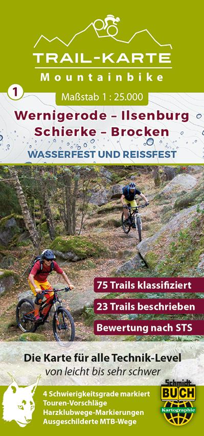 Vorderes Coverbild MTB Trail-Karte Harz: Wernigerode - Ilsenburg - Schierke - Brocken
