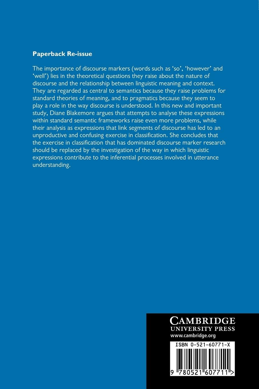 Rückseitencover Relevance and Linguistic Meaning