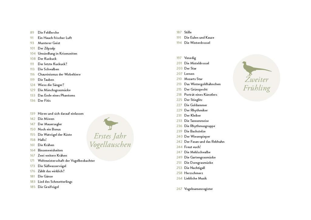 Beispielinhalt (Bild) Vom Glück einen Vogel am Gesang zu erkennen