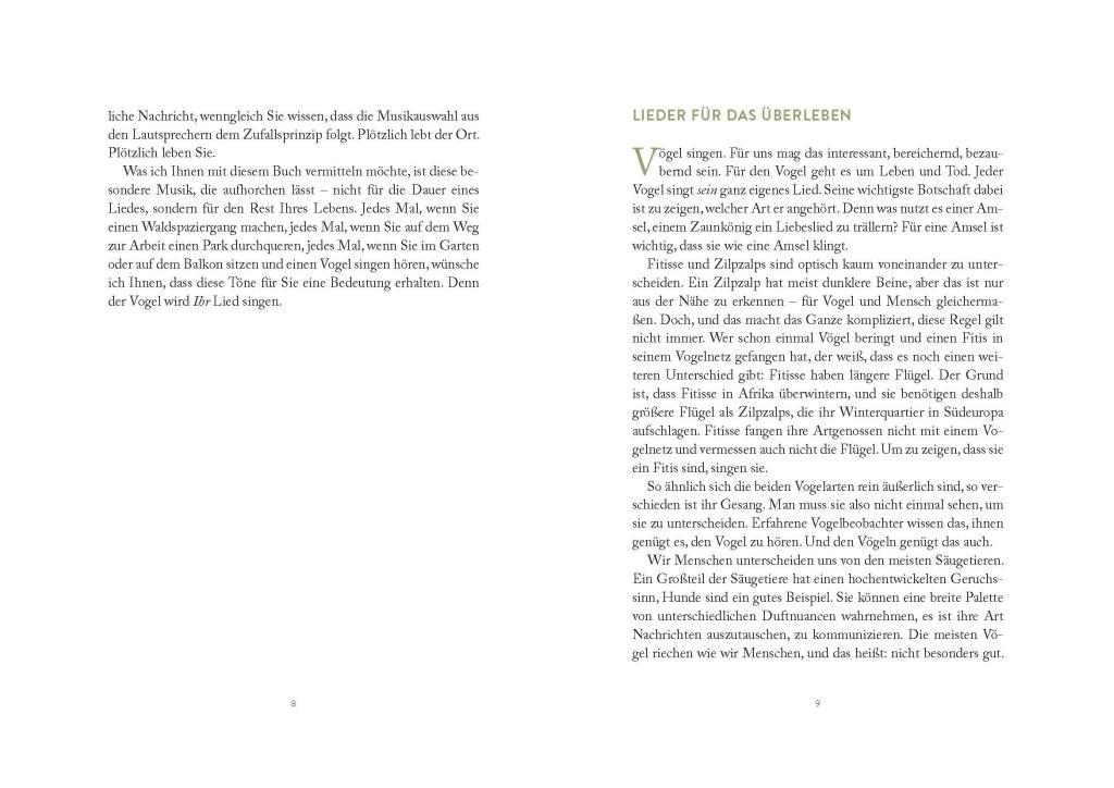 Beispielinhalt (Bild) Vom Glück einen Vogel am Gesang zu erkennen