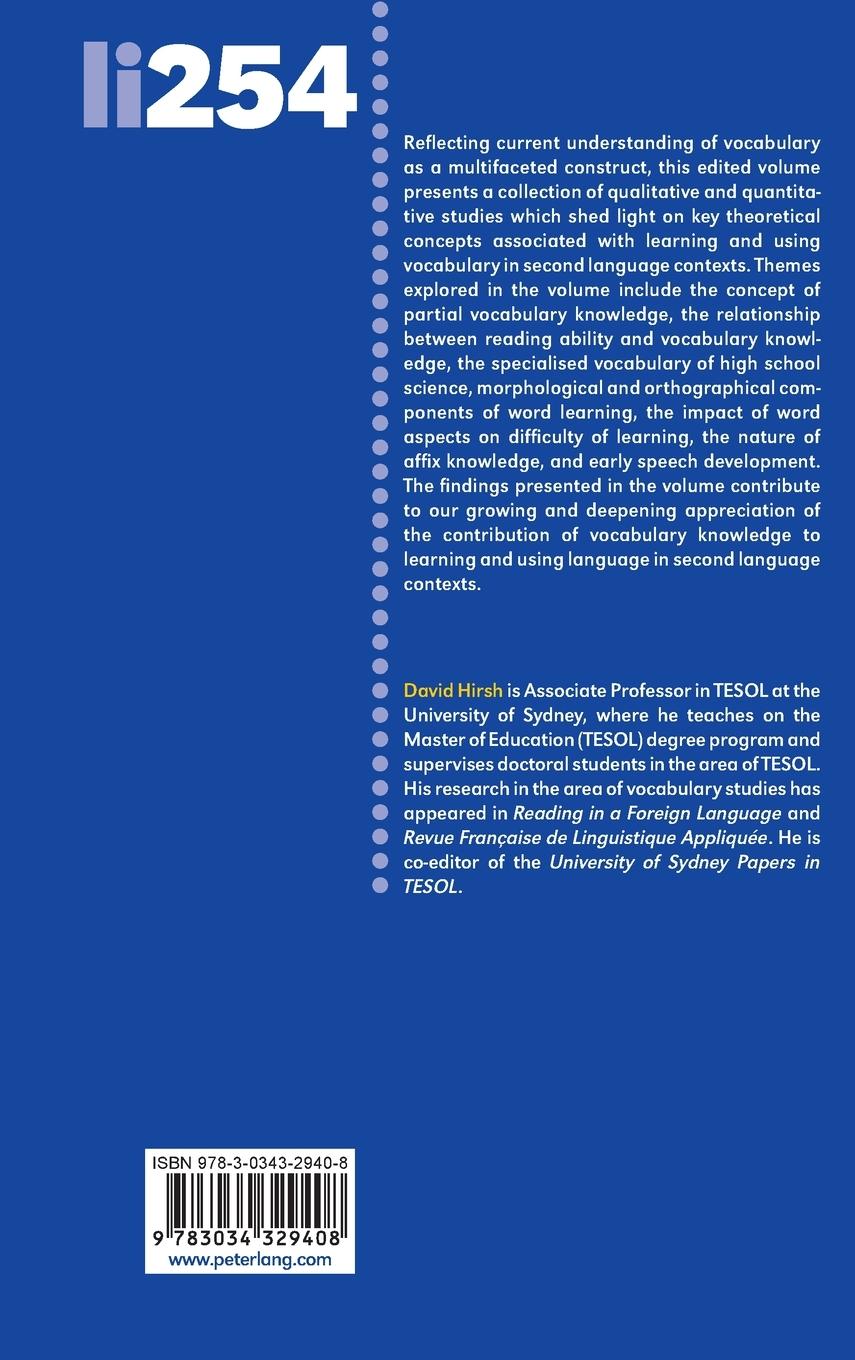 Rückseitencover Explorations in Second Language Vocabulary Research