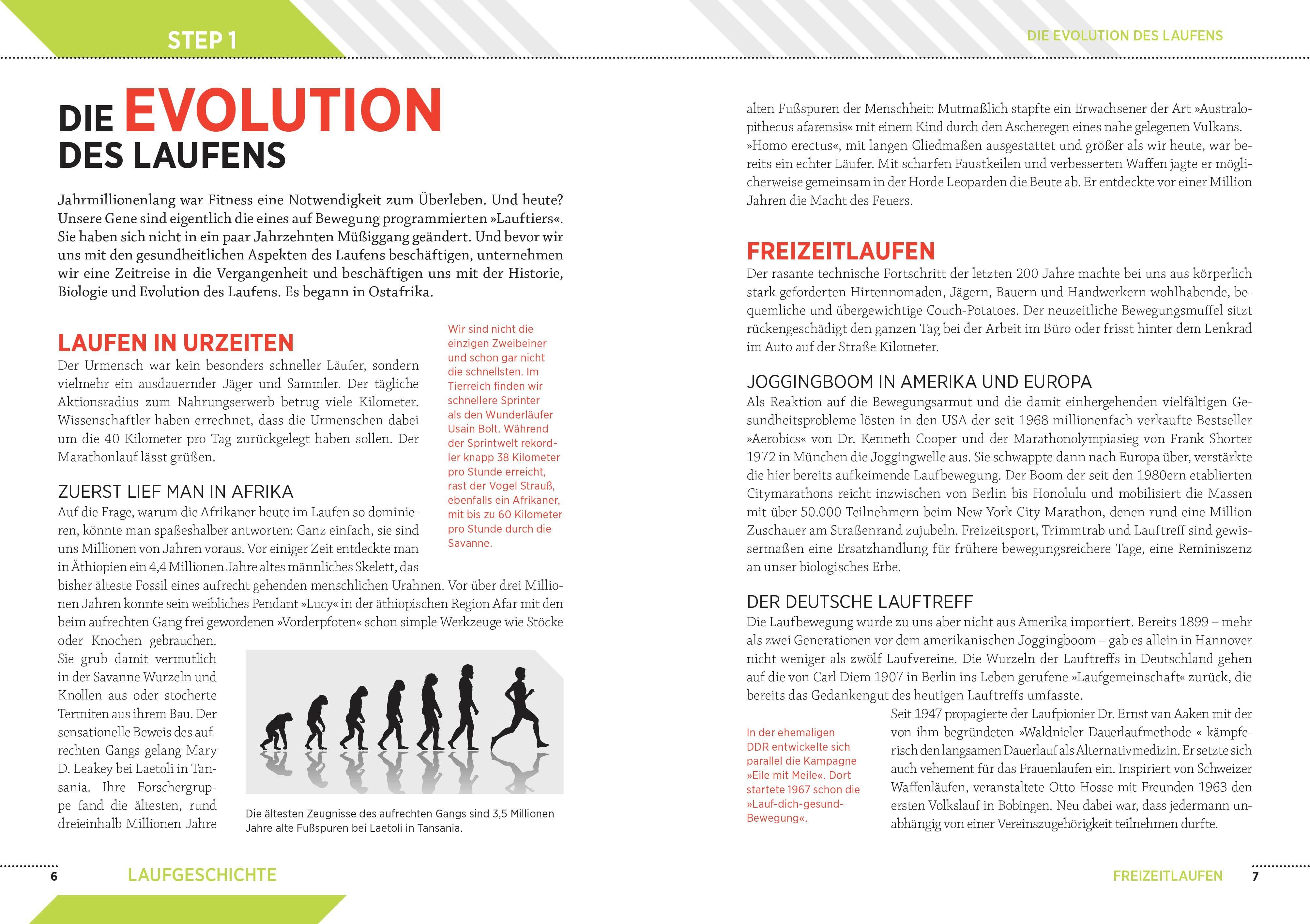 Beispielinhalt (Bild) Das große Laufbuch