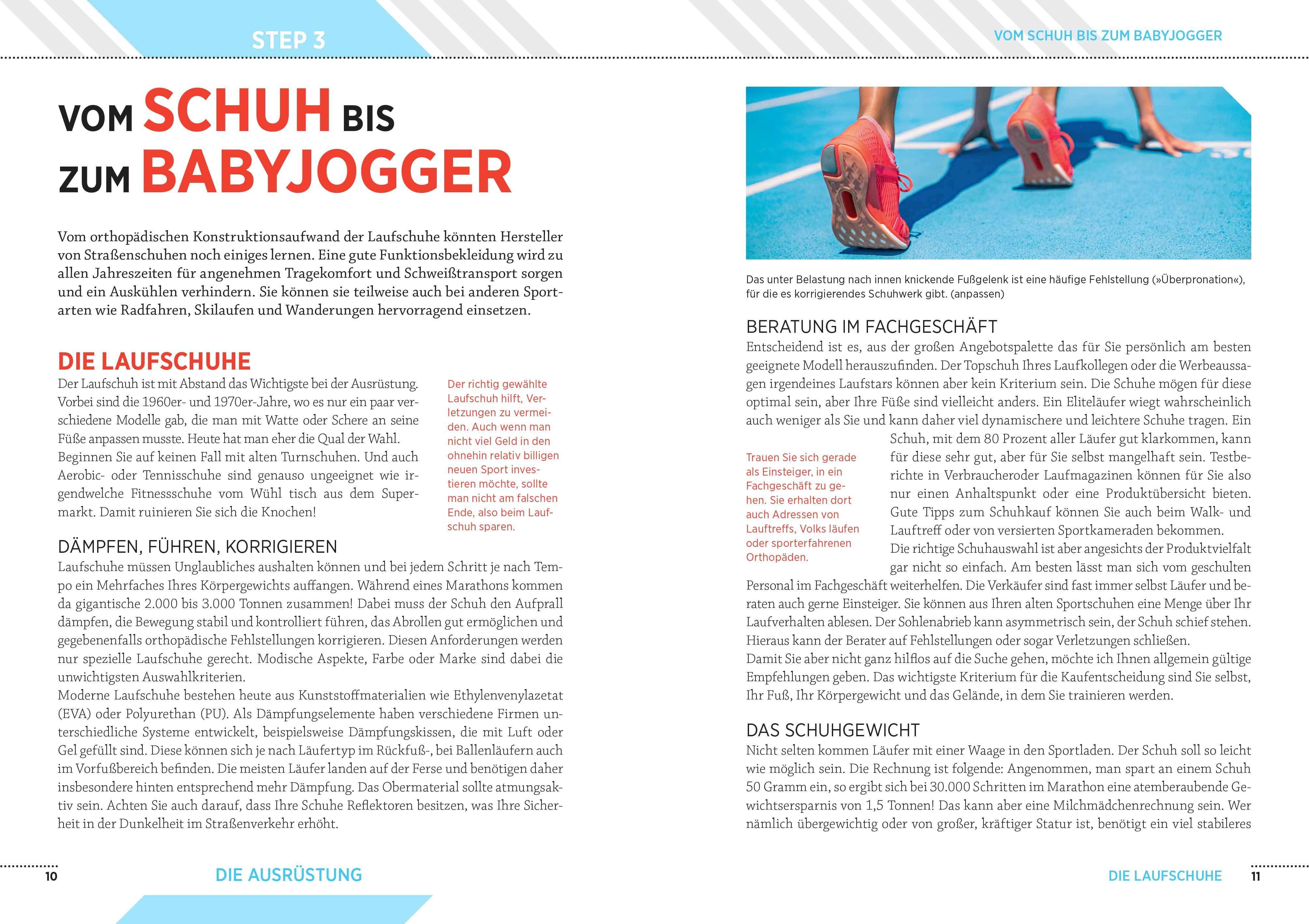 Beispielinhalt (Bild) Das große Laufbuch