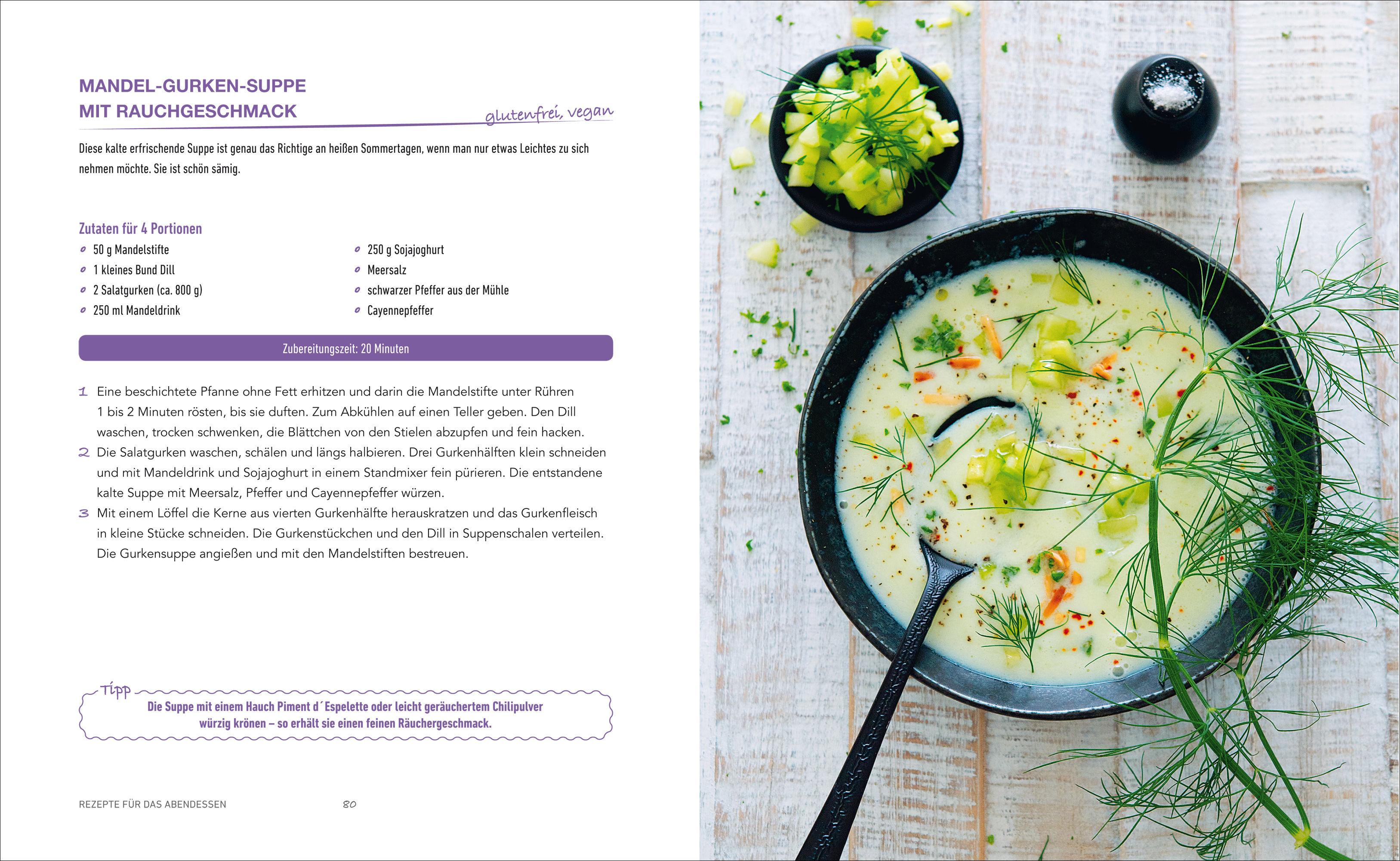 Beispielinhalt (Bild) Das Protein-Kochbuch: Gesund, fit und schlank durch pflanzliche Proteine - Die perfekte Alternative und Ergänzung zu tierischem Eiweiß