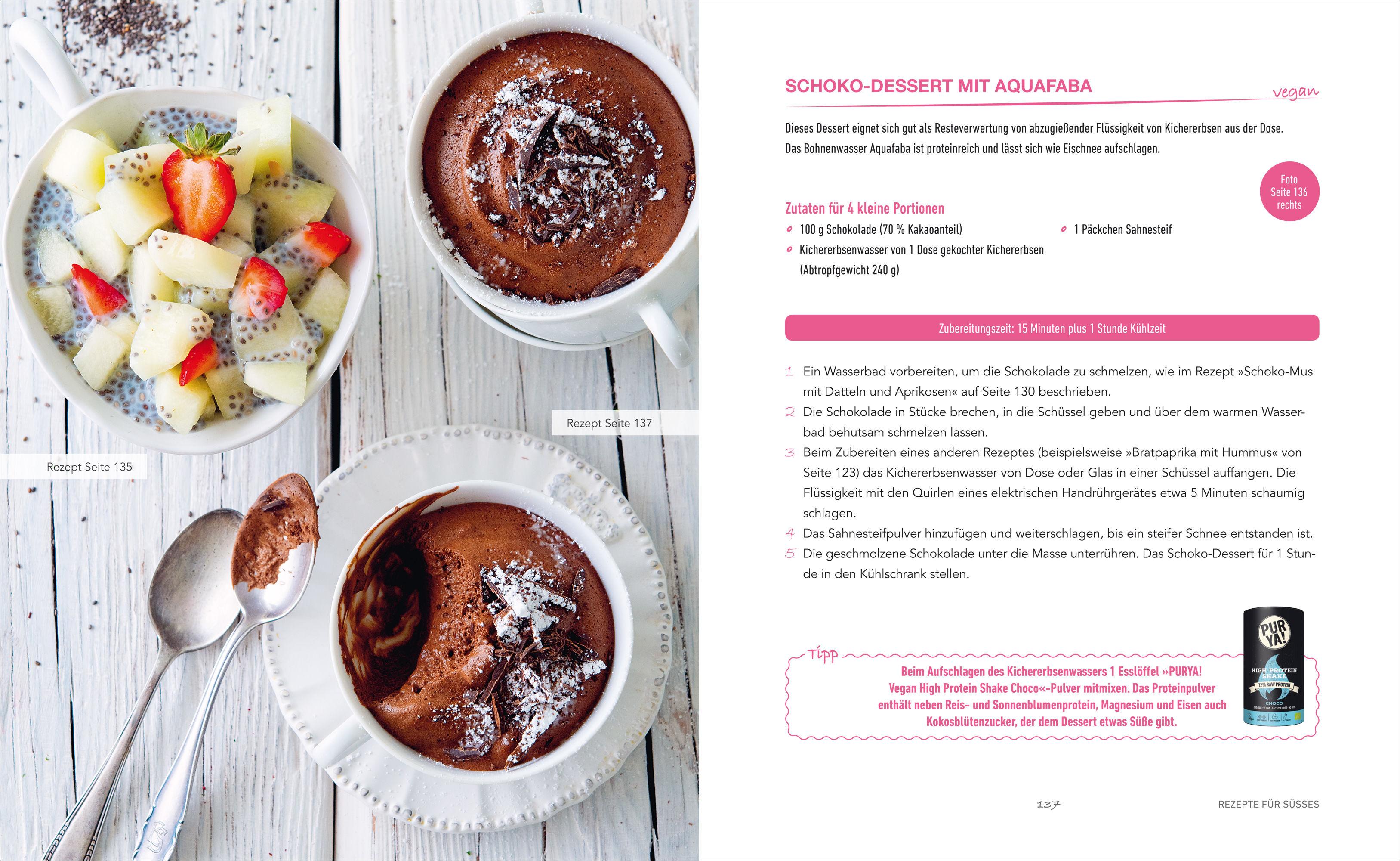 Beispielinhalt (Bild) Das Protein-Kochbuch: Gesund, fit und schlank durch pflanzliche Proteine - Die perfekte Alternative und Ergänzung zu tierischem Eiweiß