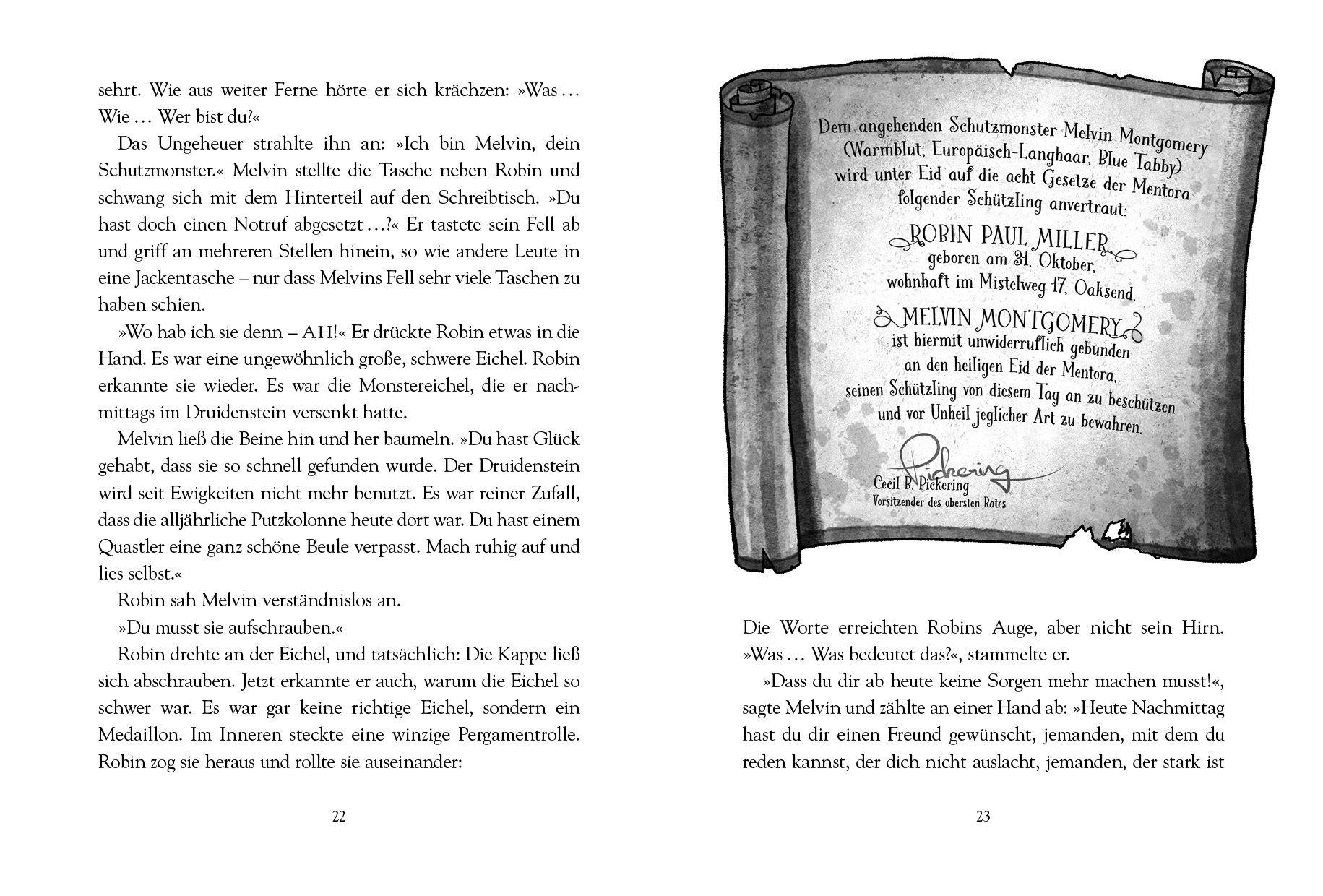 Beispielinhalt (Bild) Die Geheimnisse von Oaksend - Die Monsterprüfung