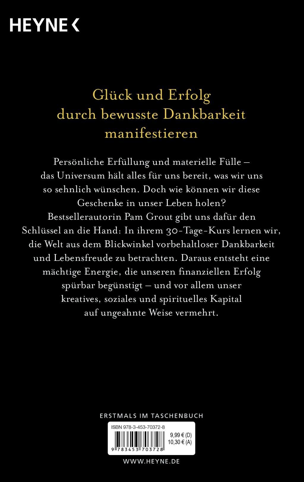 Beispielinhalt (Bild) Sei dankbar und werde reich