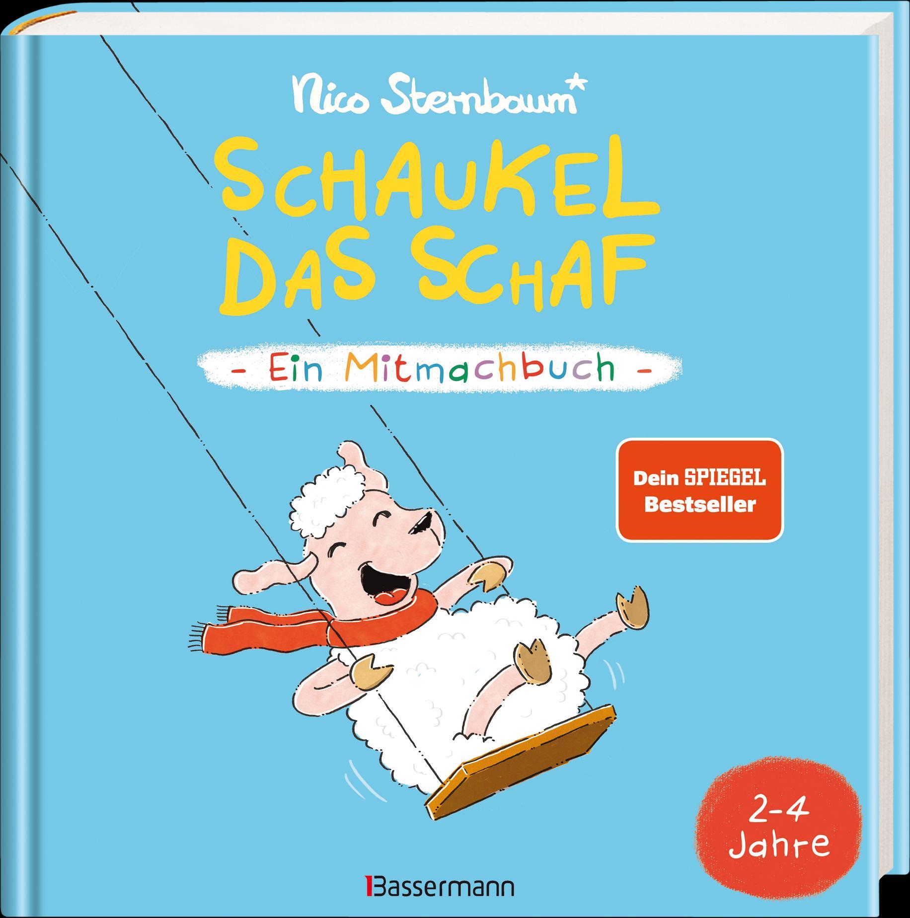 Beispielinhalt (Bild) Schaukel das Schaf - Ein Mitmachbuch zum Schütteln, Schaukeln, Pusten, Klopfen und sehen, was dann passiert. Von 2 bis 4 Jahren