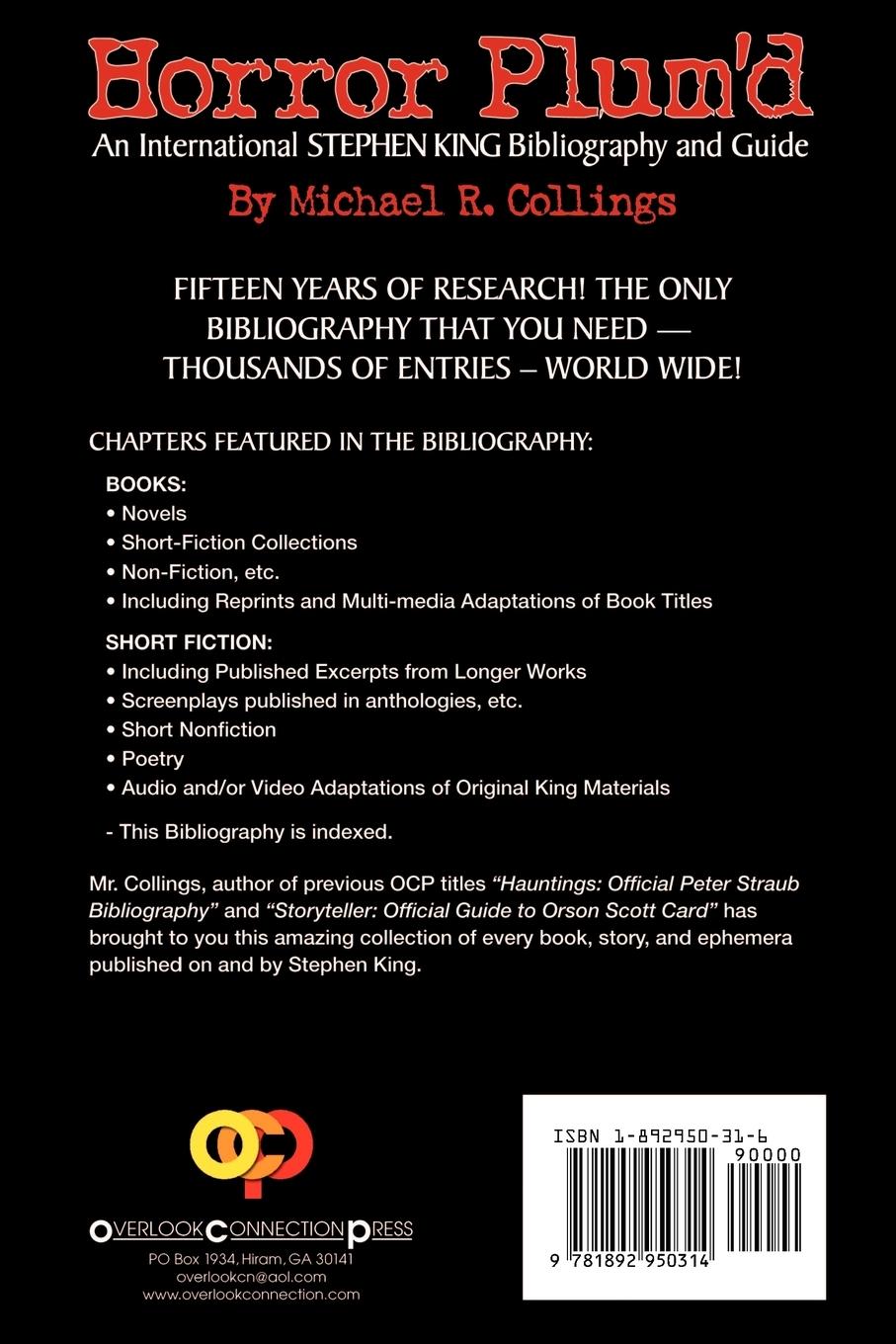 Rückseitencover Horror Plum'd