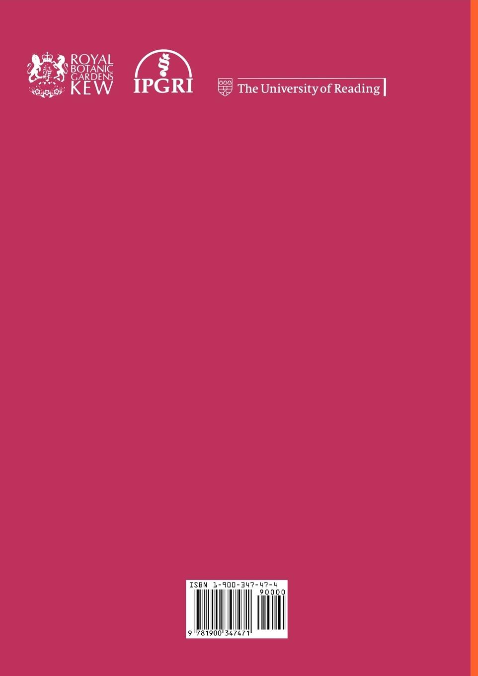 Rückseitencover Compendium of Information On Seed Storage Behaviour Vol 1 (A-H) (vol. 1 of 2 volumes)