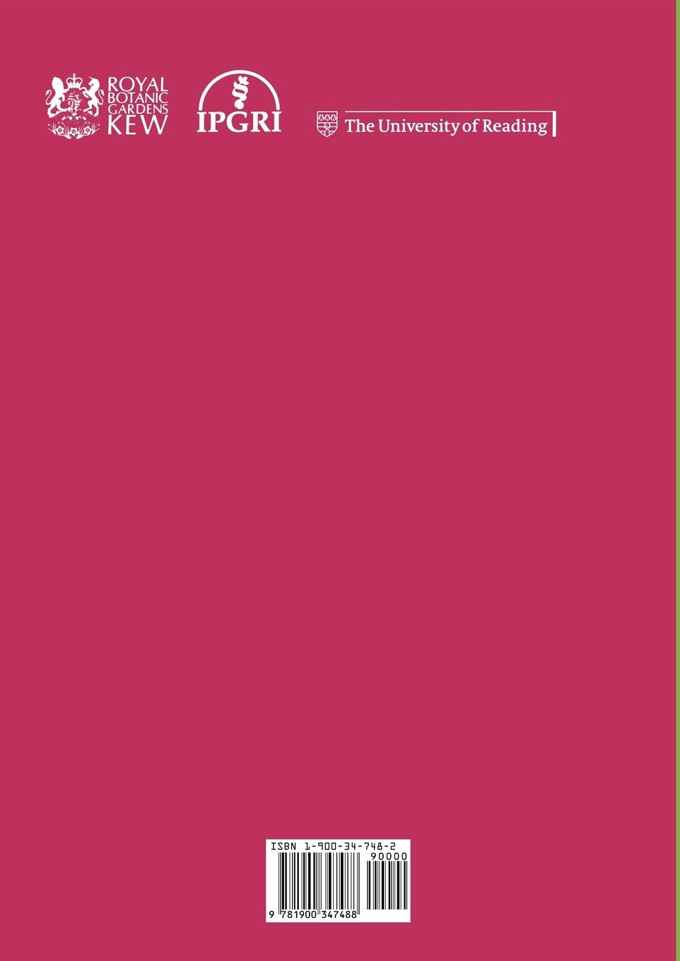 Rückseitencover Compendium Of Information On Seed Storage Behaviour Vol. 2 1-Z (vol. 2 of  2 volumes)