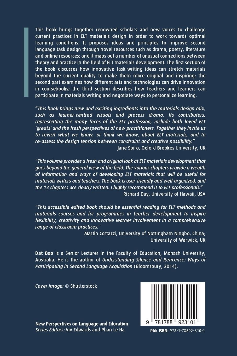 Rückseitencover Creativity and Innovations in ELT Materials Development