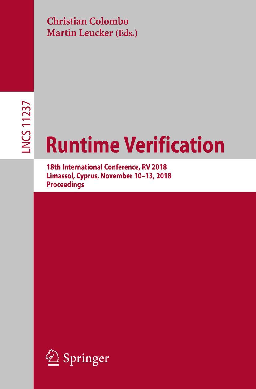 Vorderes Coverbild Runtime Verification