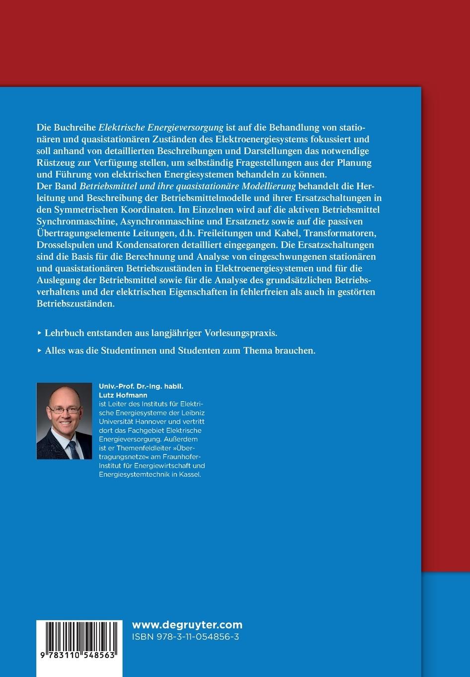 Rückseitencover Betriebsmittel und quasistationäre Modellierung