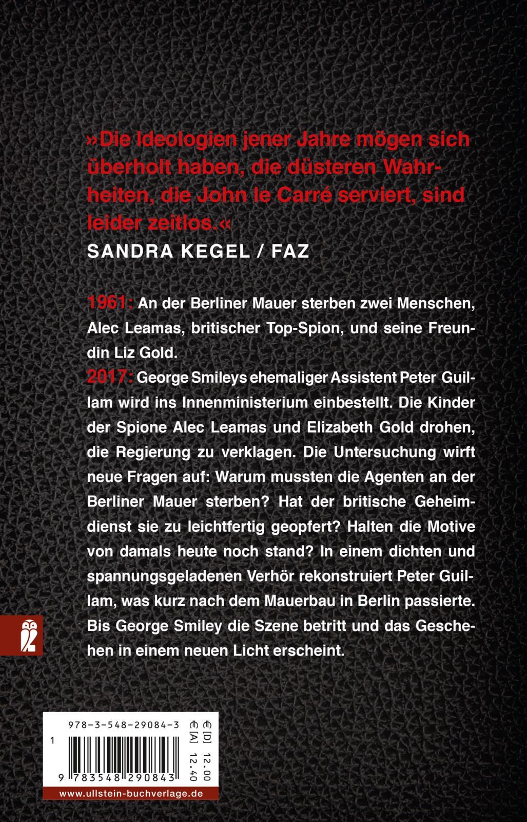 Rückseitencover Das Vermächtnis der Spione