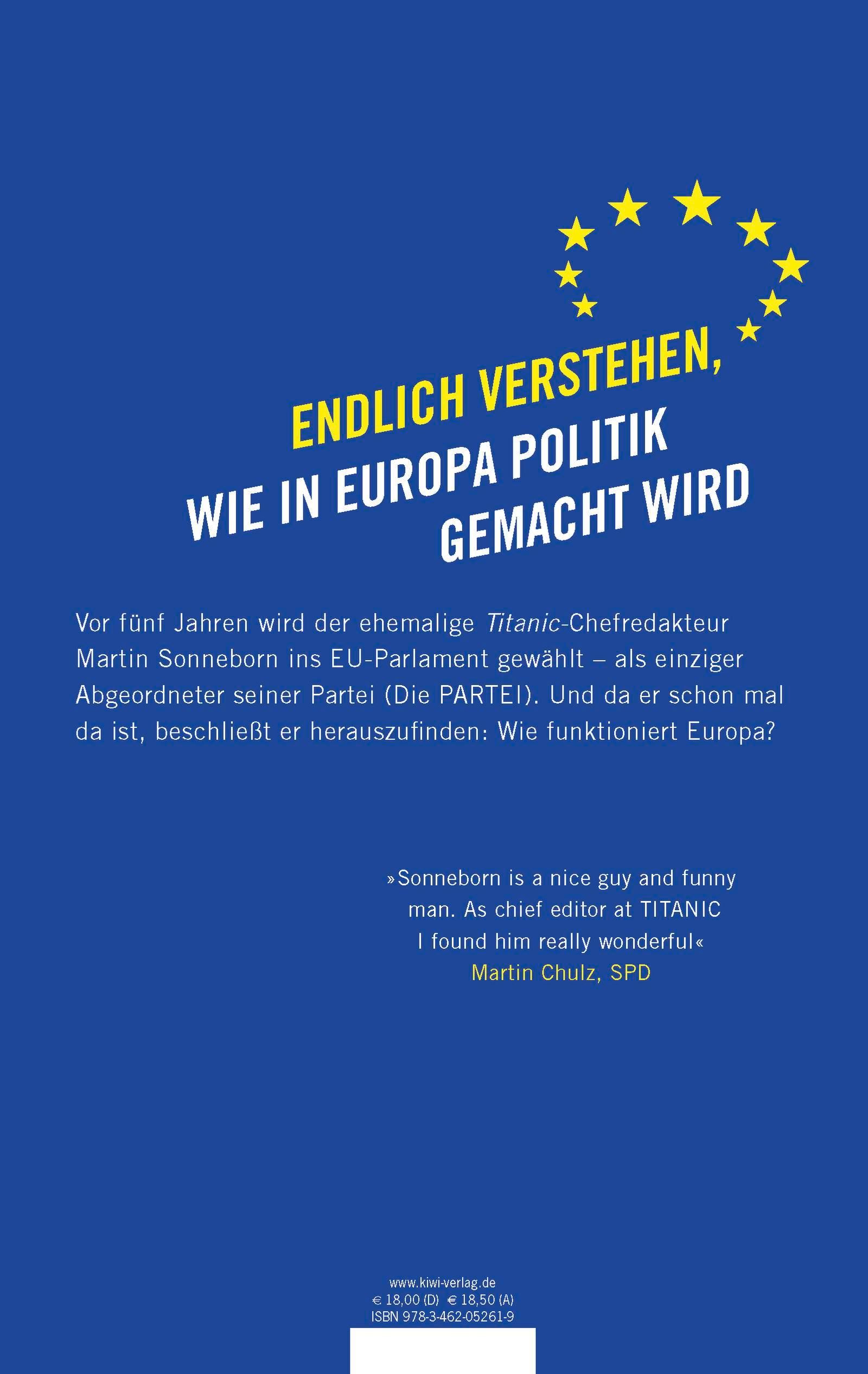 Rückseitencover Herr Sonneborn geht nach Brüssel