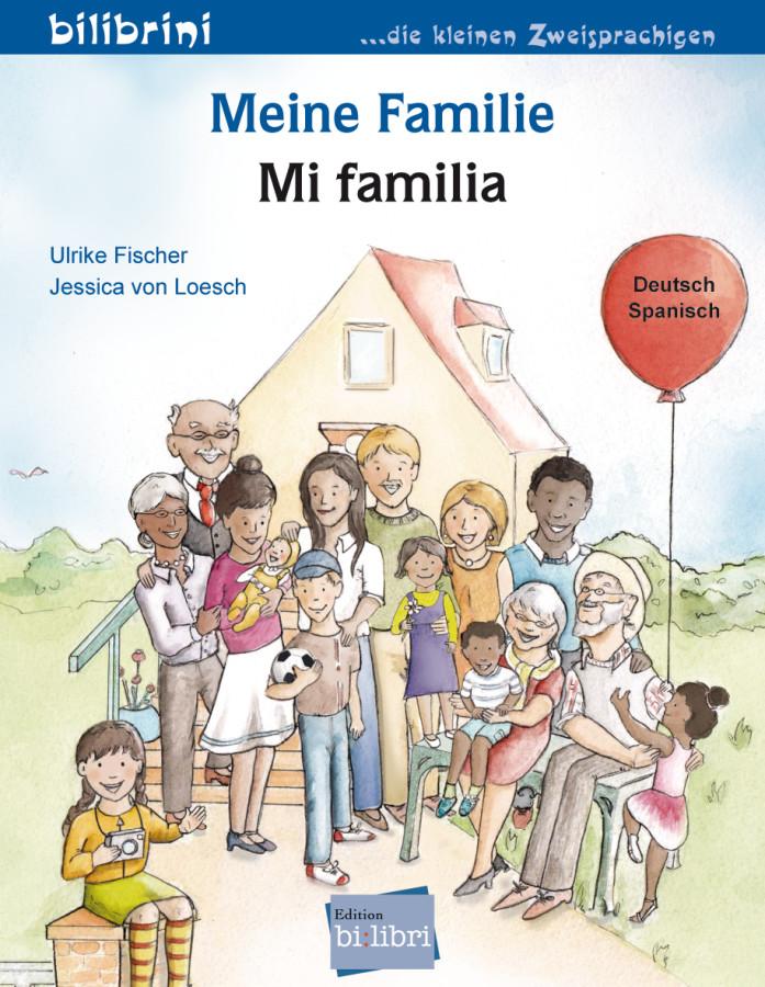 Vorderes Coverbild Meine Familie. Kinderbuch Deutsch-Spanisch