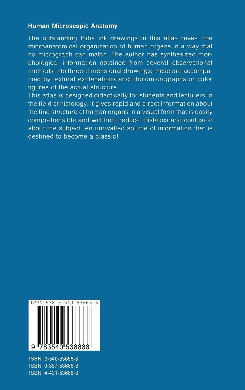 Rückseitencover Human Microscopic Anatomy