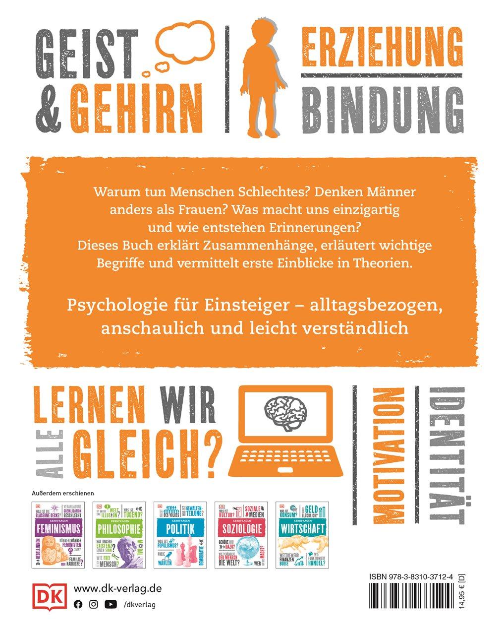 Rückseitencover Kernfragen. Psychologie