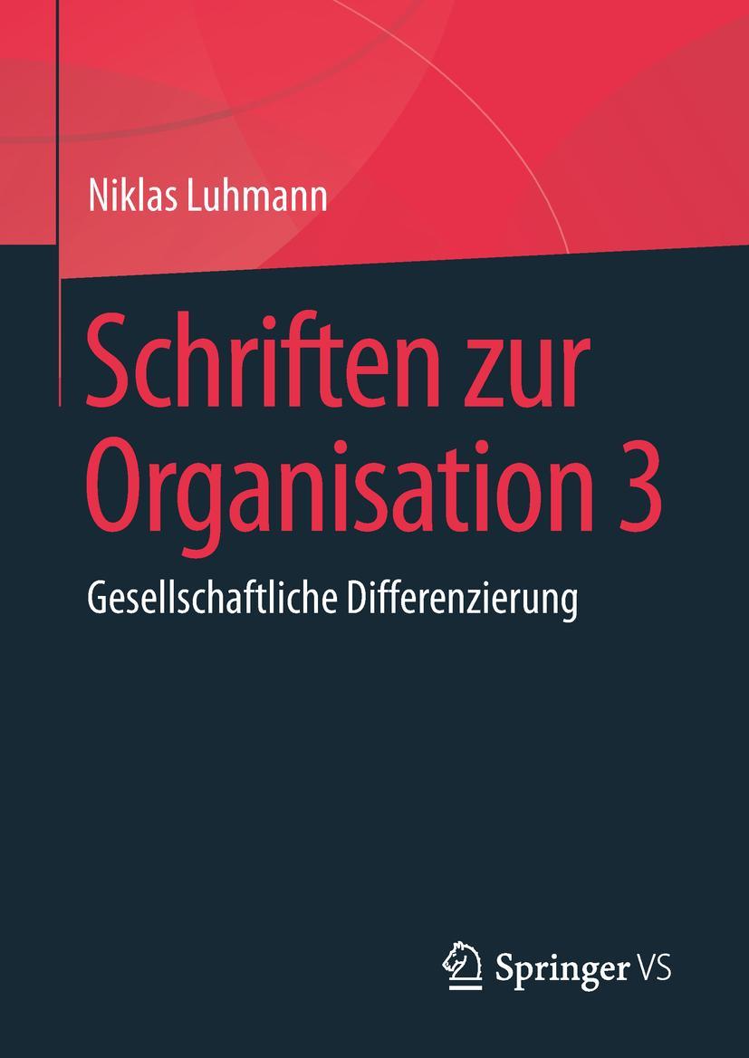 Vorderes Coverbild Schriften zur Organisation 3