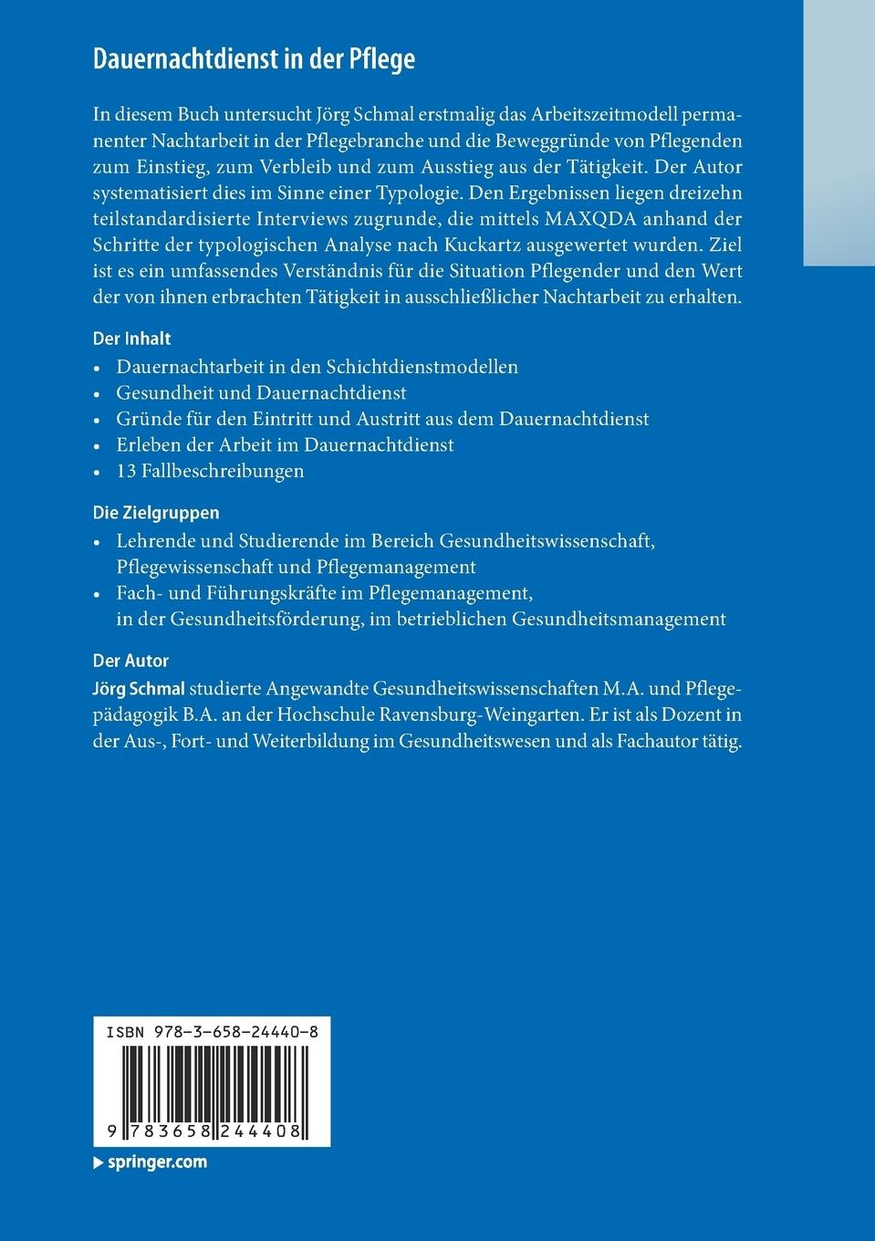 Rückseitencover Dauernachtdienst in der Pflege