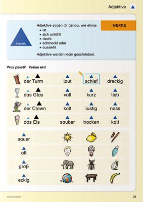 Beispielinhalt (Bild) Mein Grammatikheft 1/2 für die 1. und 2. Klasse