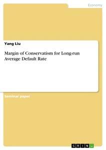 Vorderes Coverbild Margin of Conservatism for Long-run Average Default Rate