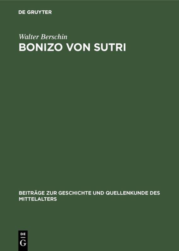 Vorderes Coverbild Bonizo von Sutri