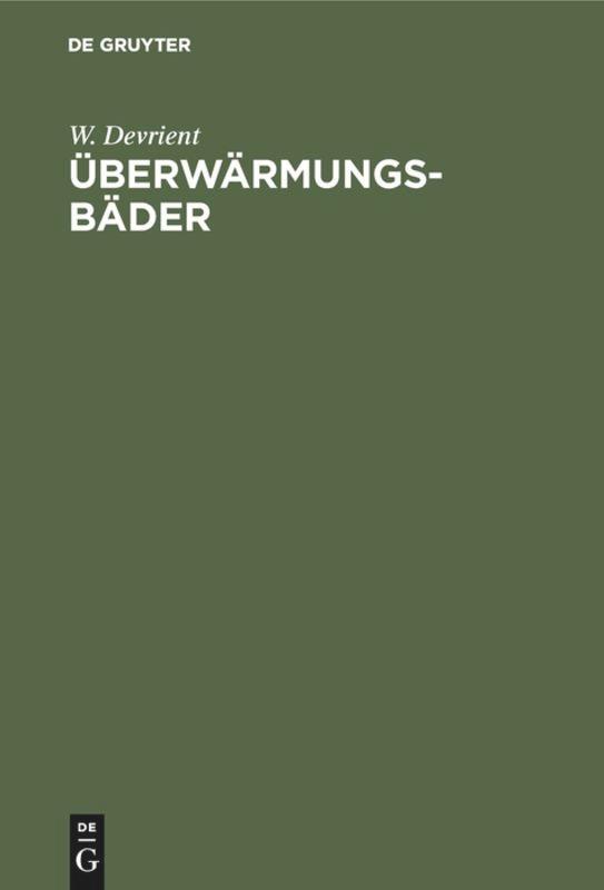 Vorderes Coverbild Überwärmungsbäder