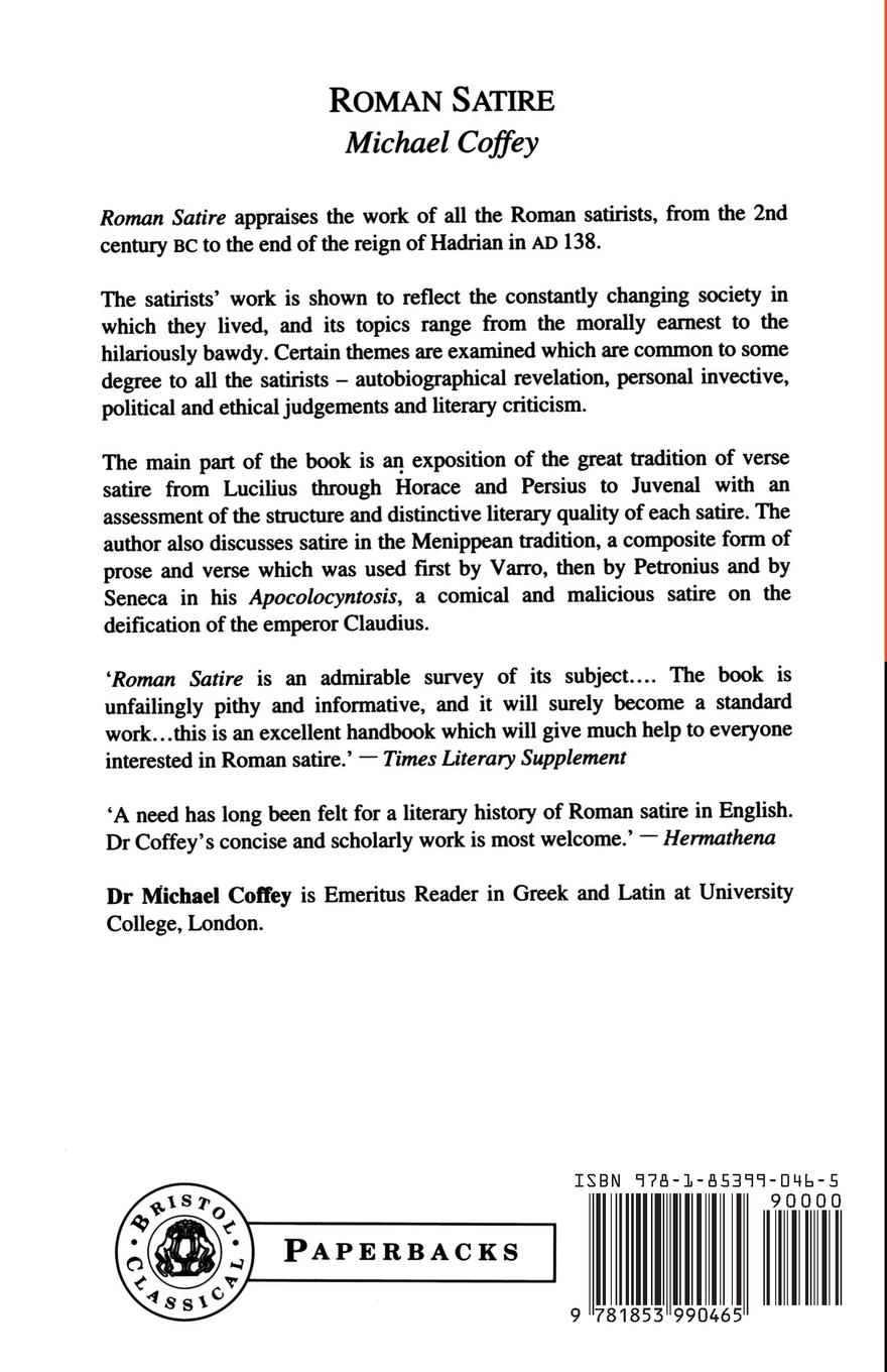 Rückseitencover Roman Satire