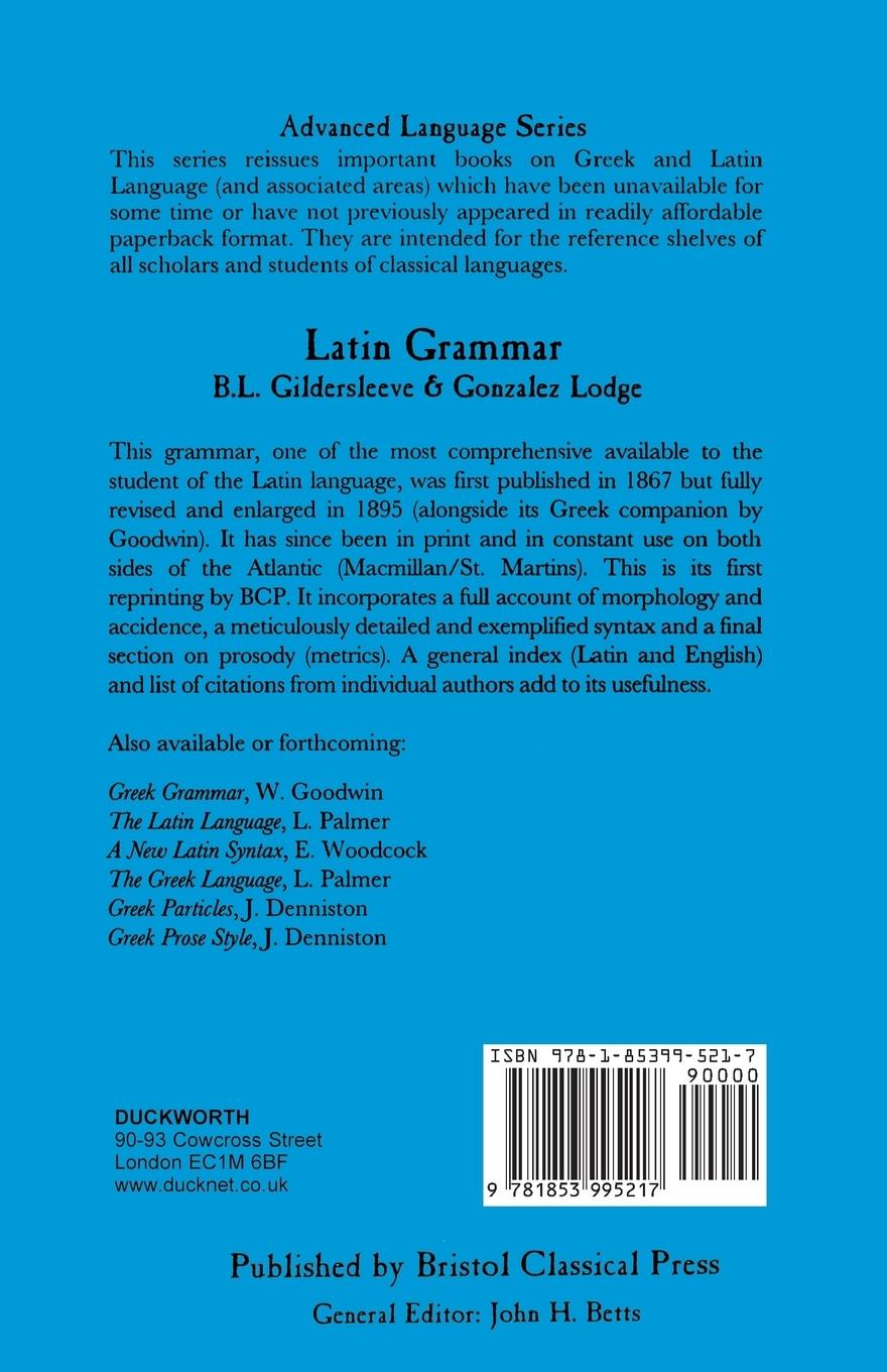 Rückseitencover Latin Grammar
