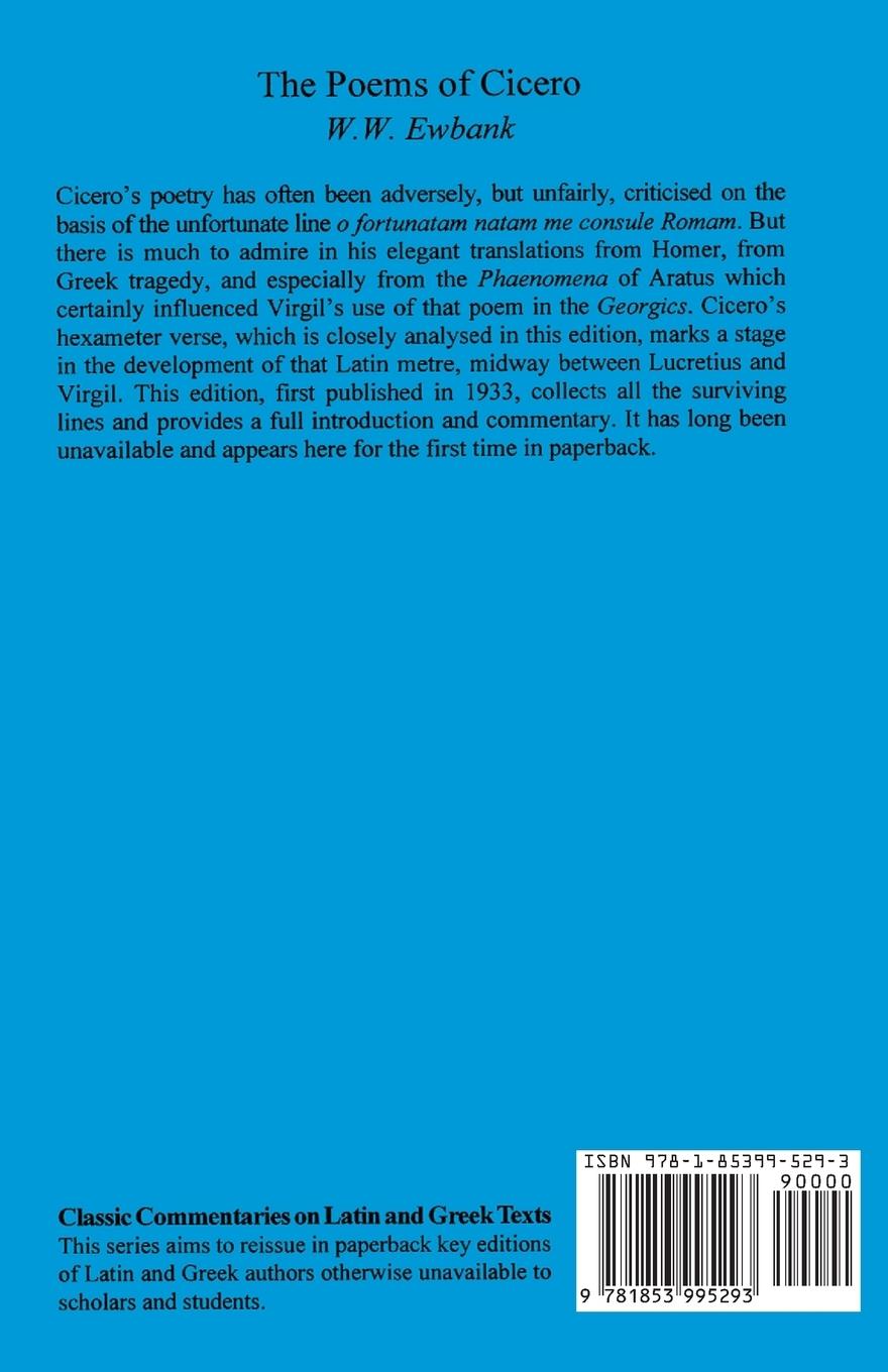 Rückseitencover The Poems of Cicero