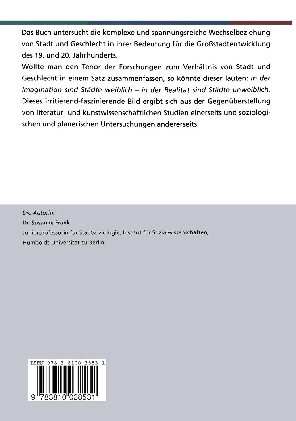 Rückseitencover Stadtplanung im Geschlechterkampf