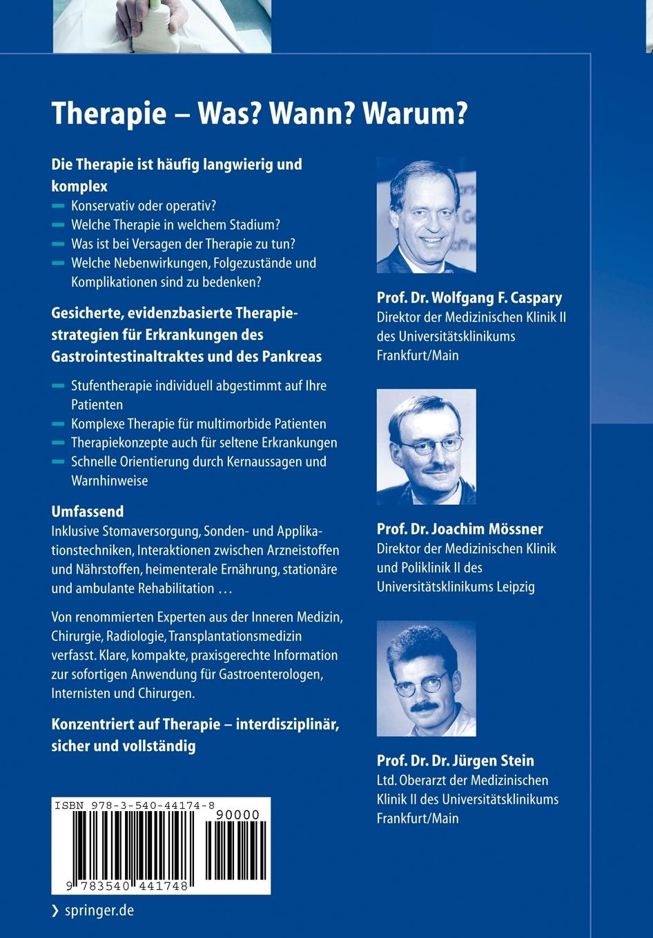 Rückseitencover Therapie gastroenterologischer Krankheiten