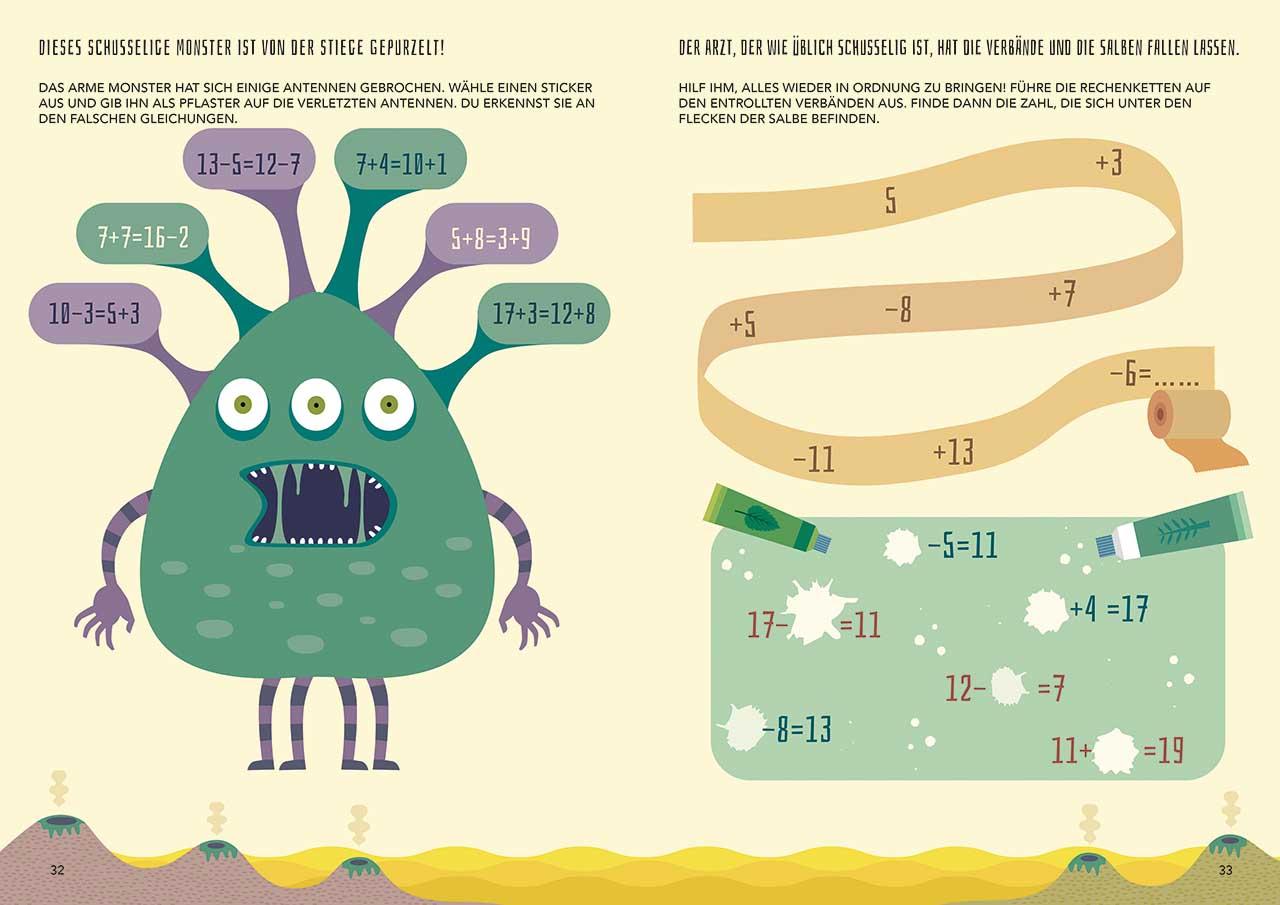Beispielinhalt (Bild) Monstermäßig gut ... im Rechnen!