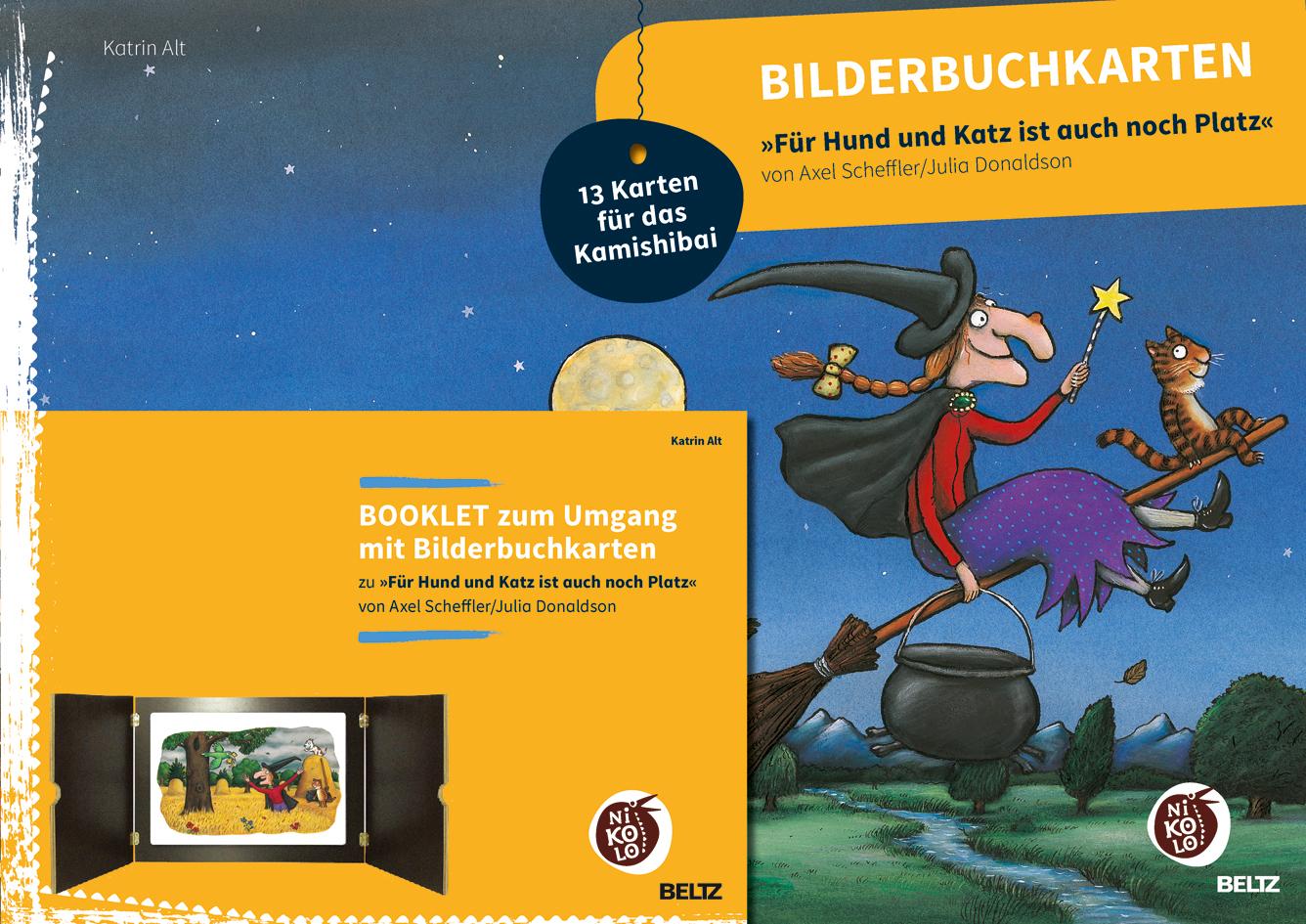 Vorderes Coverbild Bilderbuchkarten »Für Hund und Katz ist auch noch Platz« von Axel Scheffler und Julia Donaldson