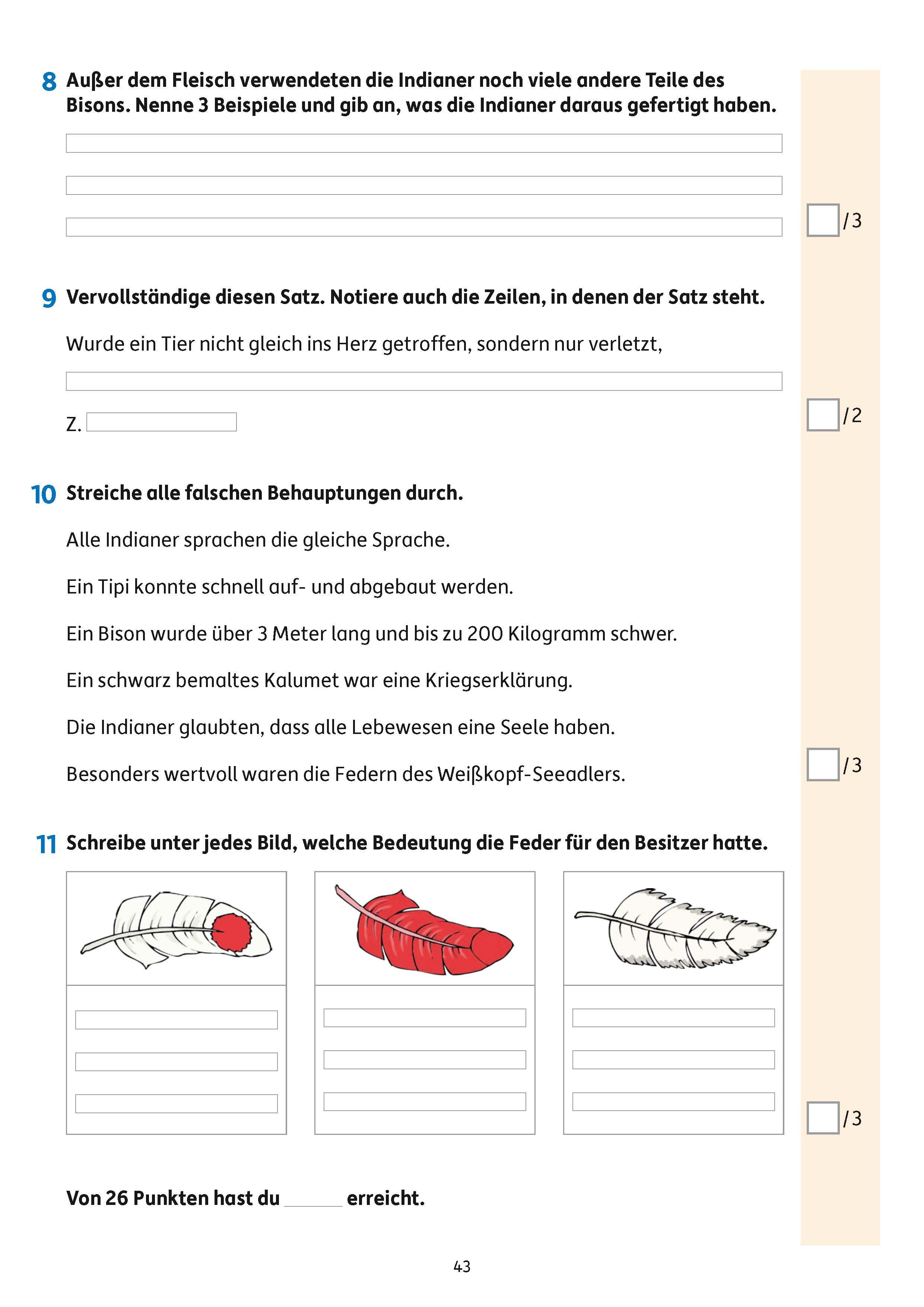 Beispielinhalt (Bild) Lesetests in Deutsch - Lernzielkontrollen 3. Klasse, A4- Heft
