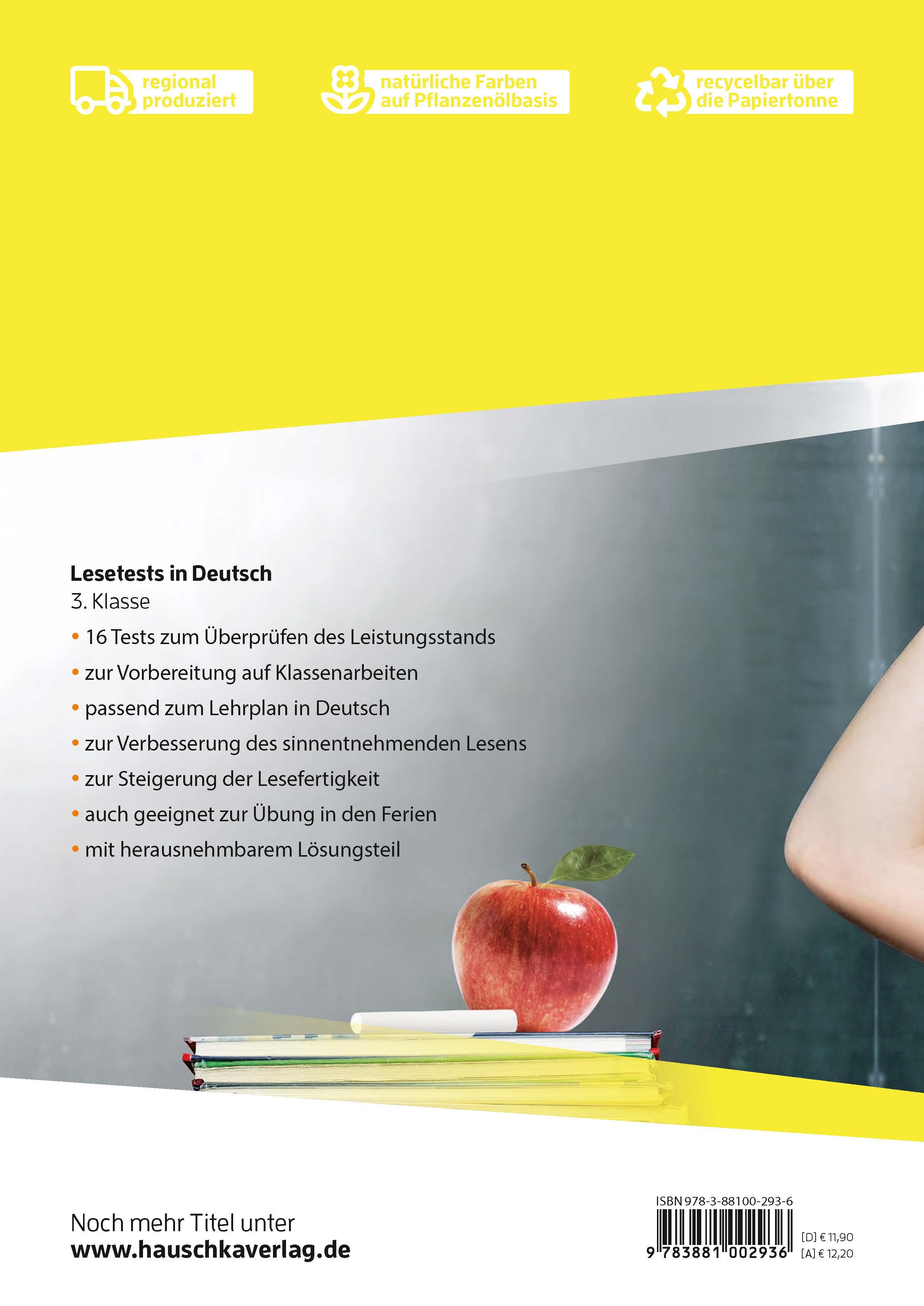 Beispielinhalt (Bild) Lesetests in Deutsch - Lernzielkontrollen 3. Klasse, A4- Heft