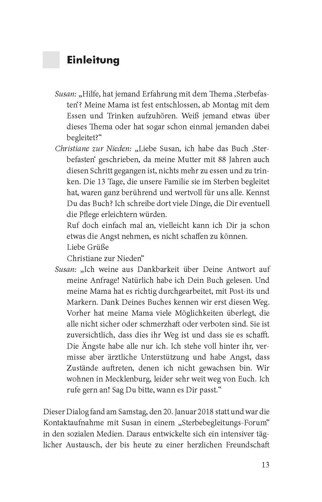Beispielinhalt (Bild) Umgang mit Sterbefasten