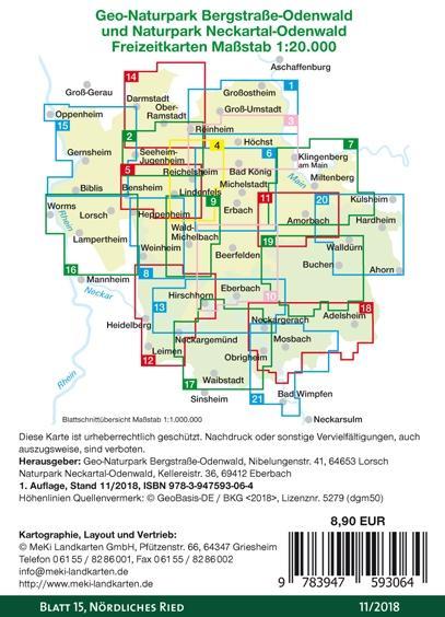 Beispielinhalt (Bild) Nördliches Ried - Naturschutzgebiet Kühkopf-Knoblochsaue 1:20.000
