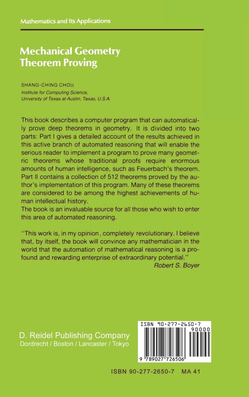Rückseitencover Mechanical Geometry Theorem Proving