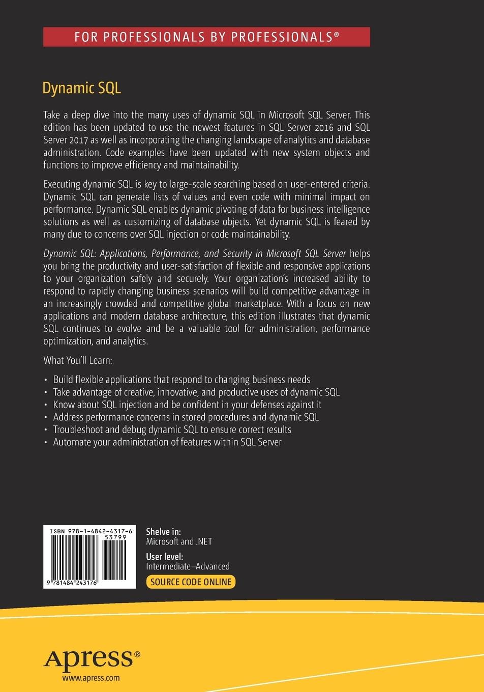 Rückseitencover Dynamic SQL