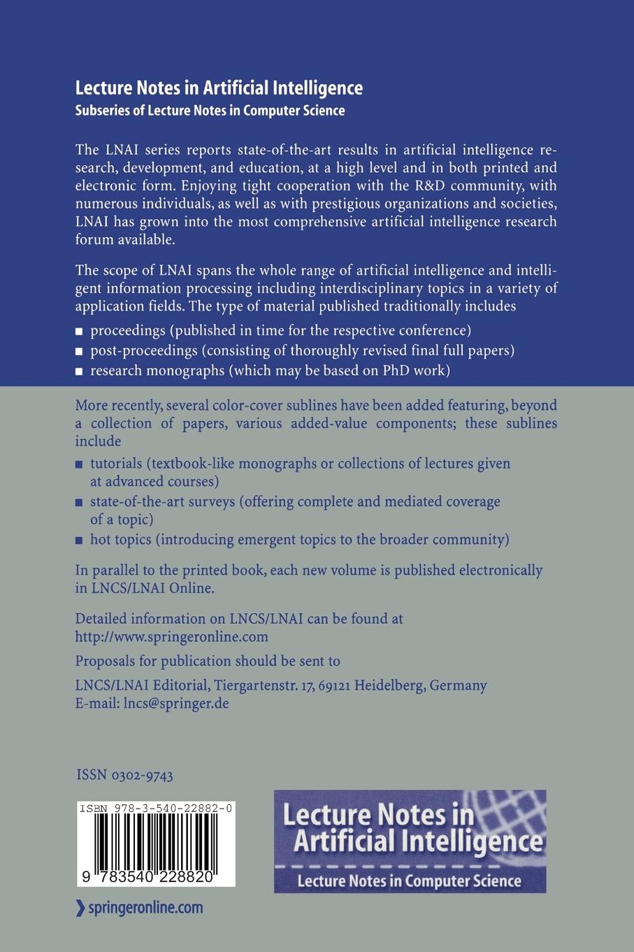 Rückseitencover Advances in Case-Based Reasoning