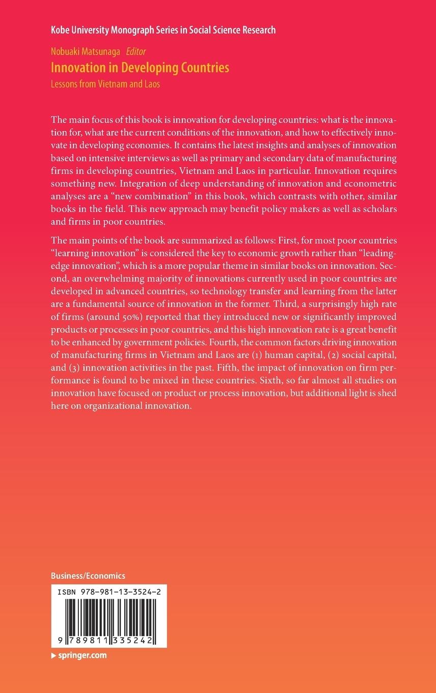 Rückseitencover Innovation in Developing Countries